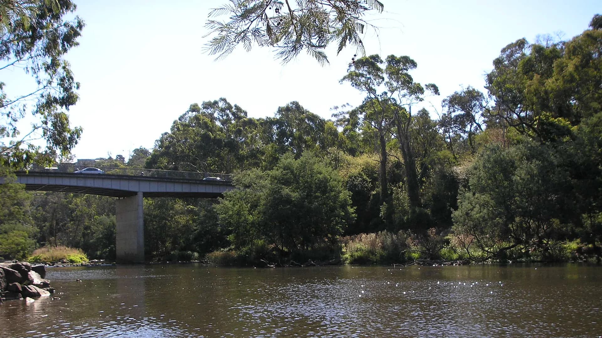 Warrandyte Bridge crossing the Yarra River
